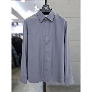 바쏘옴므 세이브존03 바쏘옴므 남자 셔츠 그레이 캐주얼 긴팔 무지 남방 BSAFZ3TD25A