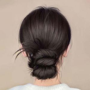 웨이브 똥머리 부분가발 LM0581 연습용가발 가발 시험