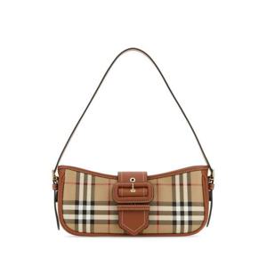 버버리 여성 베이지 캔버스 프린티드 숄더백 8109796 A9534