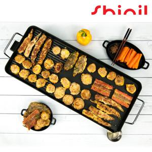 [보관가방과 풍부한 기본구성품] 신일 다이아몬드코팅 77cm 와이드 전기그릴 풀세트 SGP-H82WS