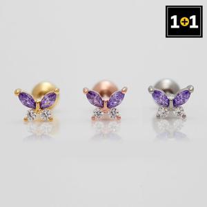 [메리그린] 패션 써지컬 나비의 꿈 피어싱 하나 더