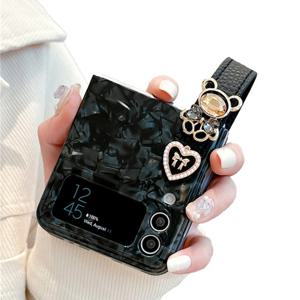 데켄스 갤럭시Z플립3 지플립3 자개 젤리 스트랩 케이스 M964