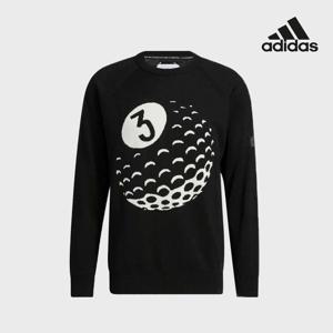아디다스골프 남성 아디크로스 그래픽 스웨터 블랙 HF9121