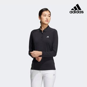 아디다스골프 여성 에어로레디 긴팔 폴로 셔츠 블랙 HT0043