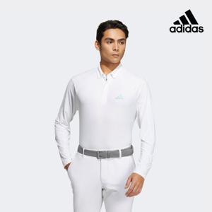 아디다스골프 남성 에어로레디 긴팔 폴로 셔츠 화이트 HT0060