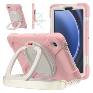 갤럭시탭A9 8.7 스퀘어 링 스트랩 실리콘 범퍼 세로거치 케이스 AN-4