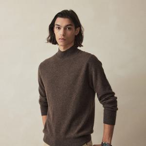 [브룩스브라더스] 캐시미어 하프넥 스웨터 (브라운) (BBWUMB10124EF)