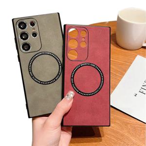 데켄스 갤럭시 S25울트라 맥세이프 스웨이드 가죽 카메라보호 핸드폰 휴대폰 케이스 M940