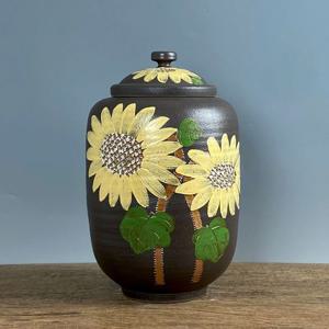 분청 흑해바라기 10kg 쌀독 잡곡통 현관 소금 항아리