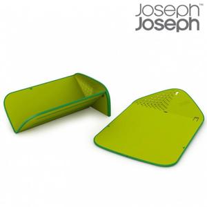 [조셉조셉]린스앤찹 도마 Plus 그린(여과기 겸용)