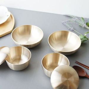 오부자 방짜유기 공기 대접 2인 세트 공기대접세트 방짜유기대접 밥공기 밥그릇 공기 밥주방그릇 그릇 밥공