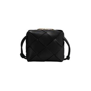 보테가 베네타 미니 레더 크로스바디 카세트백 블랙 701915VCQC28425