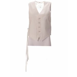 [ANN DEMEULEMEESTER] 라프리마 여성 탑 TIUKU 클래식 웨이스트코트 위드 자수 ANGLAISE B0012742FA558 002 내추럴 화이트 /9
