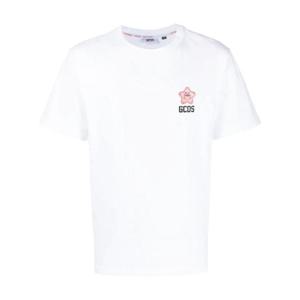 25 FW GCDS 스타 패치 로고 프린트 티셔츠 SB23M130178 TP432334763