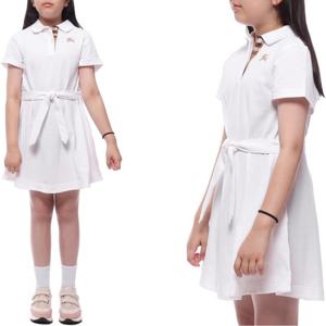 [버버리] 25SS 로고 자수 폴로 원피스 (8105088 WHITE 25S)
