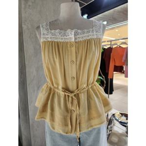 [ZOOC] 레이스 블록 슬리브리스 탑 (Z252MSC027)