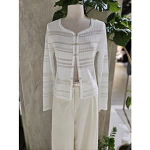 [ZOOC] 샤인 스퀘어 넥 골지 가디건 (Z252KSL009)