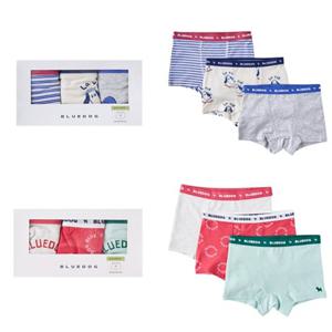 [블루독8-아동]택1 BL)도기 3종사각팬티세트 드로즈 뱀부 언더웨어 내의속옷 두돌선물 초등학생 2591051005