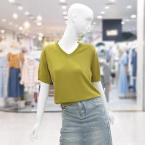 abfz sh06 데일리 심플 브이넥 반팔 니트 SLBHZ4W35J