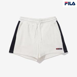 [휠라(프리미엄)](SM)휠라 우먼스 우븐 배색 숏팬츠 FS2TRE2181F_WHI