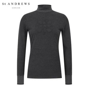 [세인트앤드류스] 여성 부클 별 심볼 플리스 하이넥 베이스레이어 821E4TI001_GY