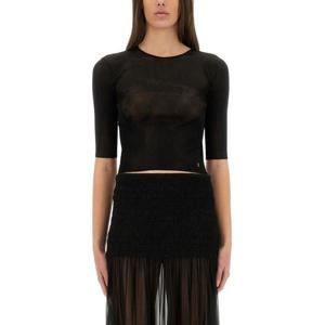 생로랑 반팔 티셔츠 819910 Y75WA1000 BLACK