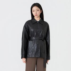 [TAG 349000원][케네스레이디] 레티 벨티드 레더 자켓 EWLTPJ0200