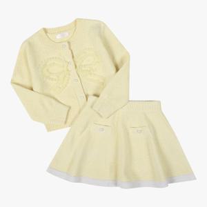 [로엠걸즈(아동)]진주 리본장식 가디건 세트 RGSM2611P