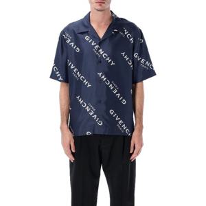 지방시 섀도우 프린트 실크 하와이안 칼라 셔츠 BM616J1673 410