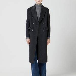 [씨씨콜렉트] 캐시미어 블렌드 플랩 포켓 더블 롱코트 C254MSG173