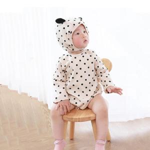 아트박스/엠케이 도트 팝콘 땡땡이 바디슈트 모자세트 304195