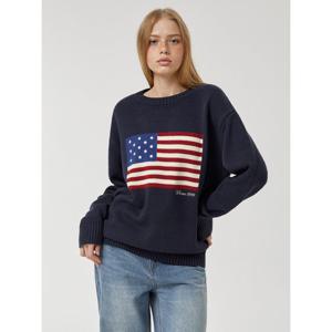 [후아유][Cali] American Flag Intarsia Pullover WHKAF4T81U