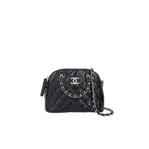 [엘러브] 샤넬 체인핸들 하프문 미니백 블랙 샴페인골드 5ET2270