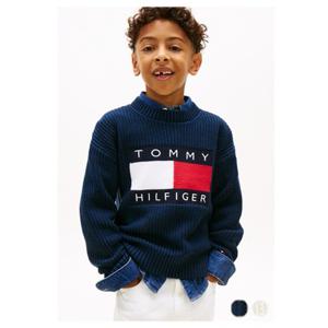 [타미힐피거칠드런2] 인타샤 헤리티지 플래그 스웨터 (T42G0WWO400BT1) 8세 16세