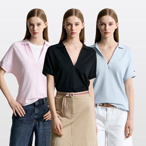 [공식][타미힐피거] 오픈카라 반팔 폴로셔츠 3종 택1 (T22F1TPI070WT1)