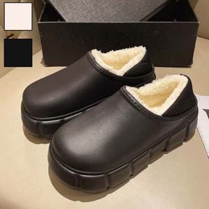 여성 푹신푹신하고 따뜻한 안감 털 데일리 슬립온