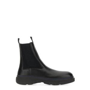 버버리 남성 블랙 가죽 첼시 부츠 8076670_A1189