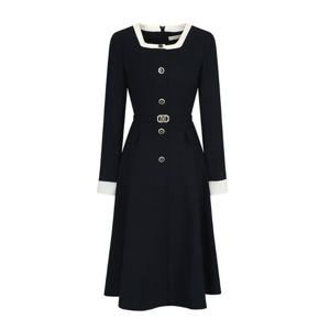 [제이제이 지고트]배색 스퀘어넥 플레어 원피스 GP2A0OP231