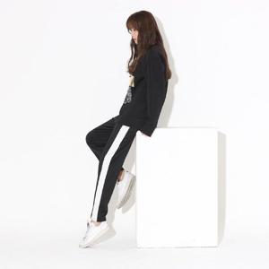 굵은줄 융털 보일러 여성트레이닝바지 OD-191021