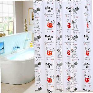 홈카터 고양이 샤워커튼 180x180cm 욕실커튼