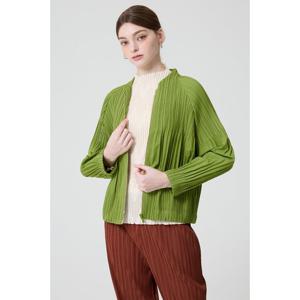 [요이츠](택가 256000원)[요이츠] 라운드 라글란 플리츠 집업 점퍼_YI02WNPJP01