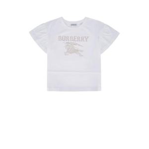 버버리 주니어 키즈 화이트 Crystal 반팔 티셔츠 8120653 A1464