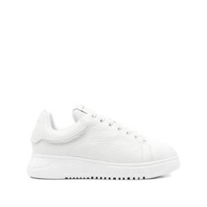 엠포리오 아르마니 남성 화이트 로우탑 스니커즈 EM003663 AF19999U0001