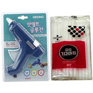 오공 글루건 핫멜트 글루스틱 대형 11.3mm 세트