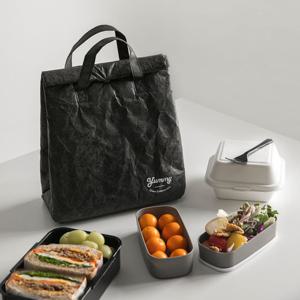 큐어스 야미 보온보냉 직장인 도시락가방 YUMMY 방수 블랙