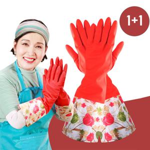 2장세트 제이케이 기모 고무장갑 설거지 김장 주방용품 가정용 업소용