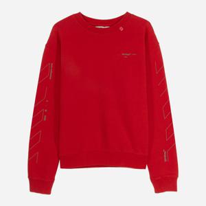 오프화이트 남자 맨투맨 다이애거널 프린트 피치기모 OMBA025E19E30003 2091