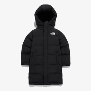 노스페이스 키즈 점퍼 NJ1DQ63S 블랙 익스플로링 하이브리드 다운 코트 롱