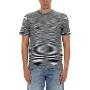 미쏘니 그래픽 패턴 코튼 티셔츠 UC23SL03 BK013BF7050