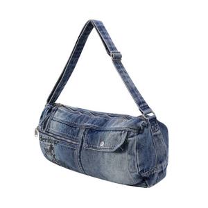 [지프] 공용) 헤리티지 프린트 데님 더플백 가방 JQ0GAF501